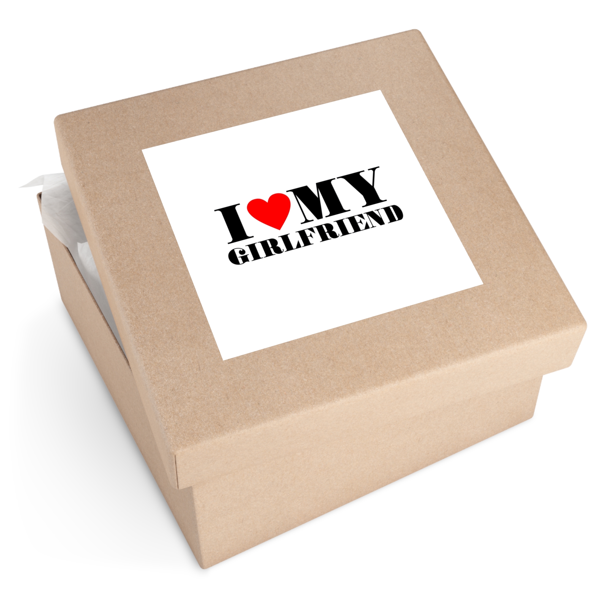 I Love My Girlfriend Typography Slogan T Shirt Printing Tee Graphic Design Vector Illustration Laminate Stickers Square - Image 79