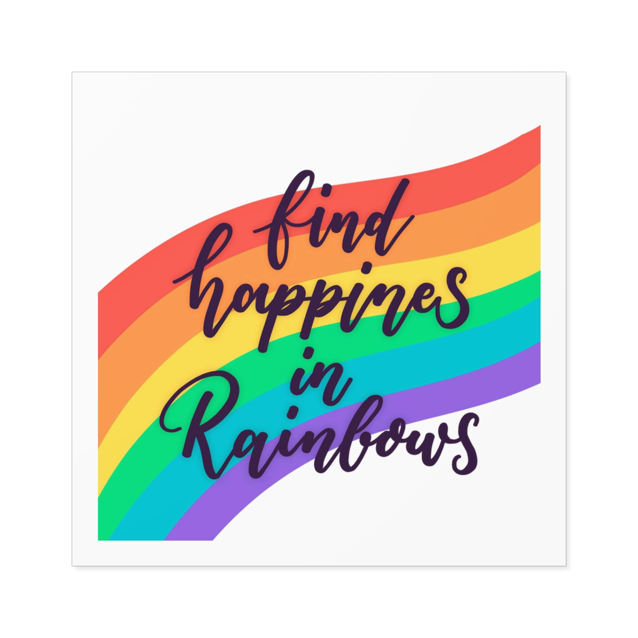 Pride Day Lettering With Rainbow Colors Laminate Stickers Square - Image 25