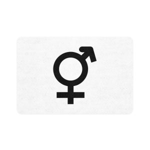 Combined Gender Symbol Diversity Identity Pet Food Mat 12x18
