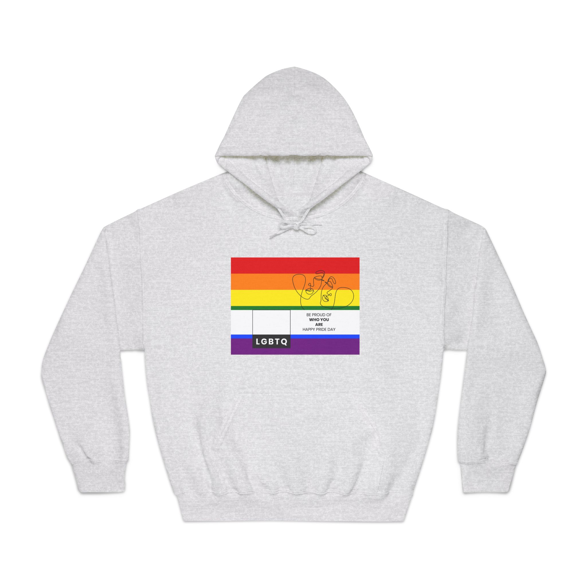 Lgbtq Pride Month Celebration Banner Poster Card Design Vector Illustration Unisex Dryblend Hooded Sweatshirt - Image 5