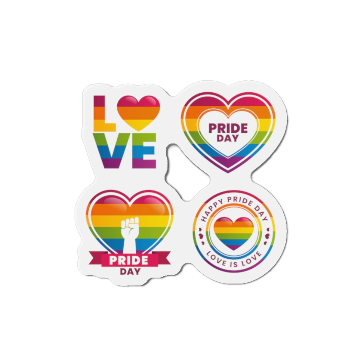 Label Collection With Pride Day Die Cut Magnets
