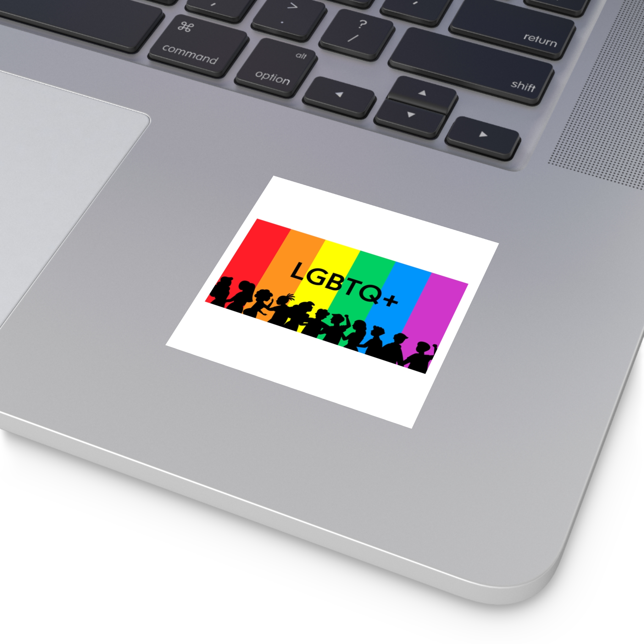 Rainbow Lgbt Lgbtqia Pride Flag Sign Flat Icon Laminate Stickers Square - Image 7