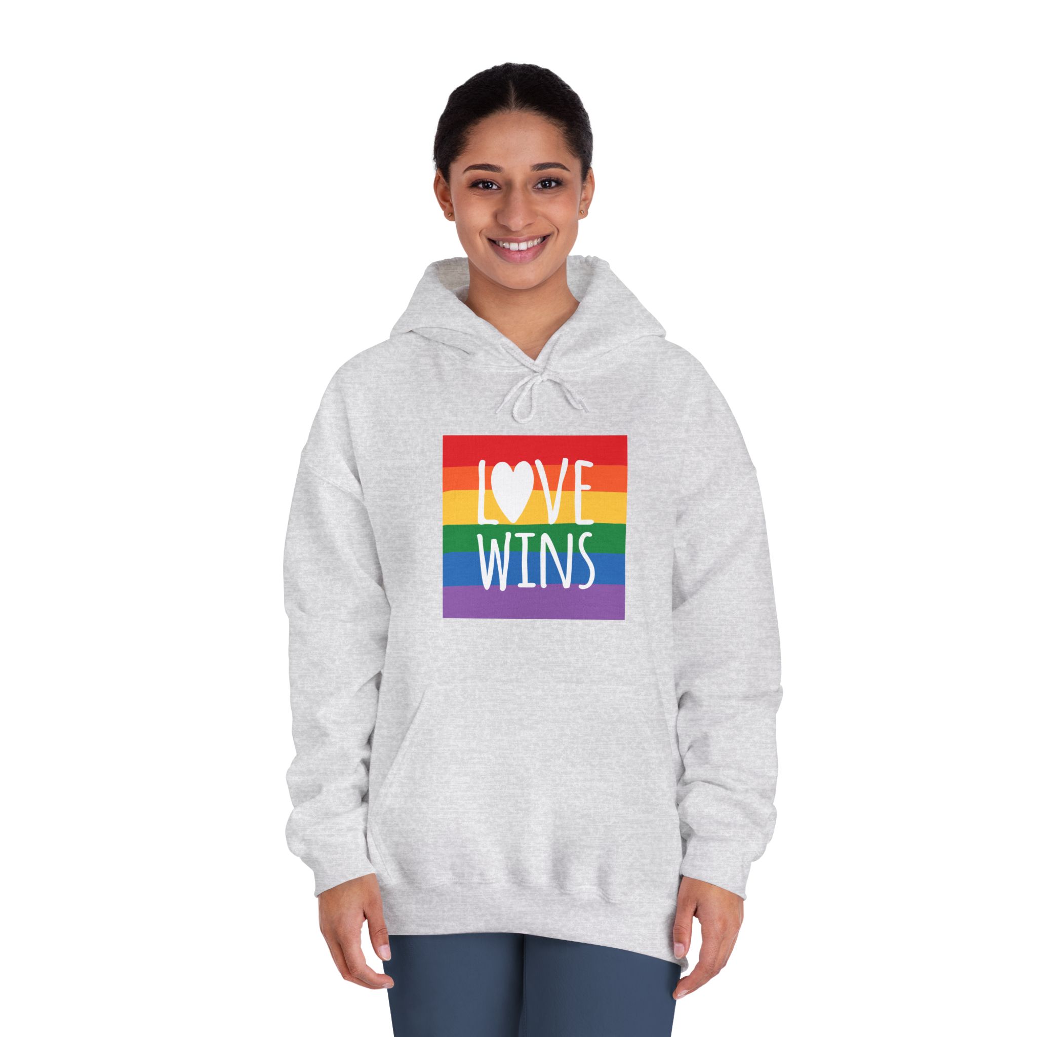 Lovewins Heart Hd 2 Unisex Dryblend Hooded Sweatshirt - Image 8