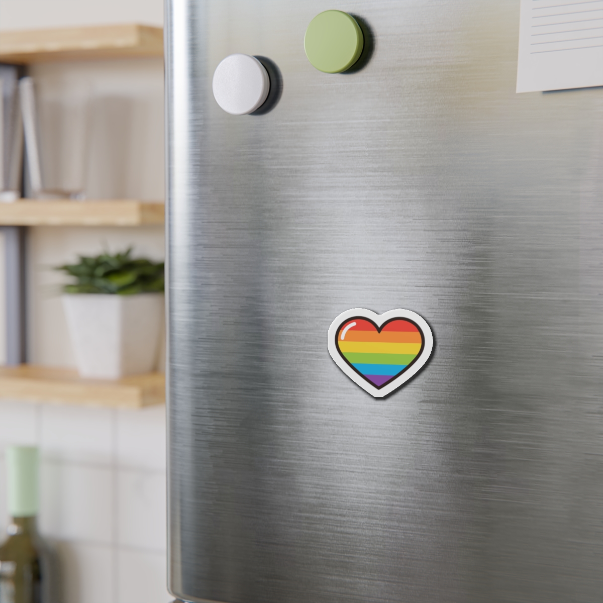 Lgbtq Pride Rainbow Heart Icon Die Cut Magnets - Image 6