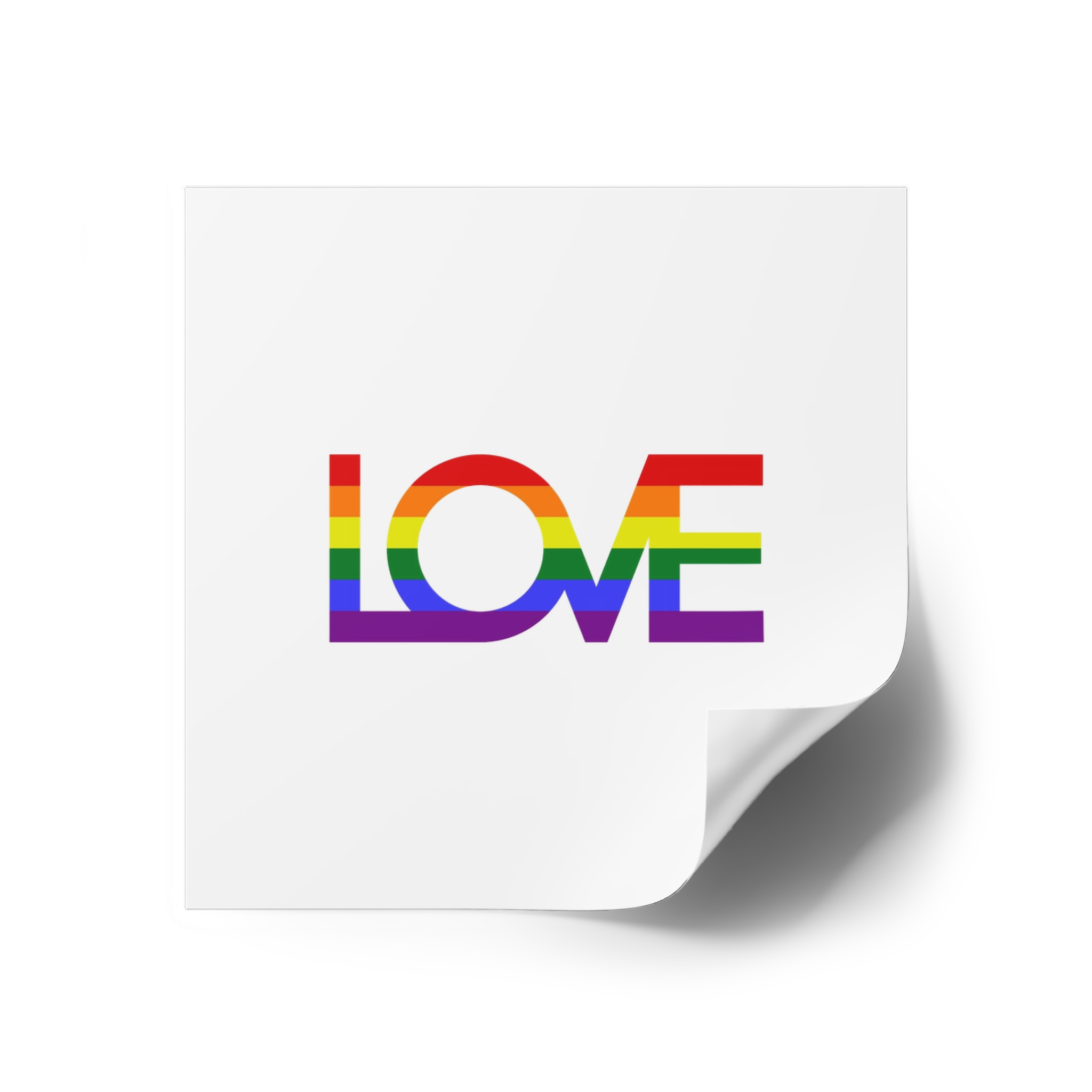 Inscription Love With Colors Lgbt Flag Vector Illustration Laminate Stickers Square - Image 26