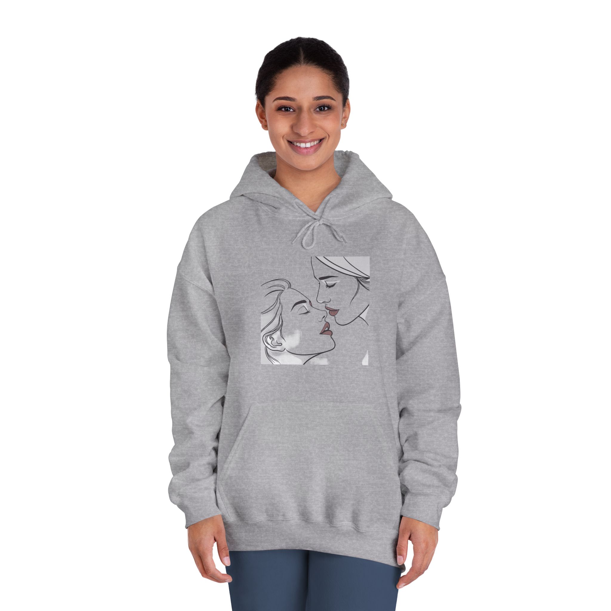 Perfect Lip Set Open Close Smooches Unisex Dryblend Hooded Sweatshirt - Image 16