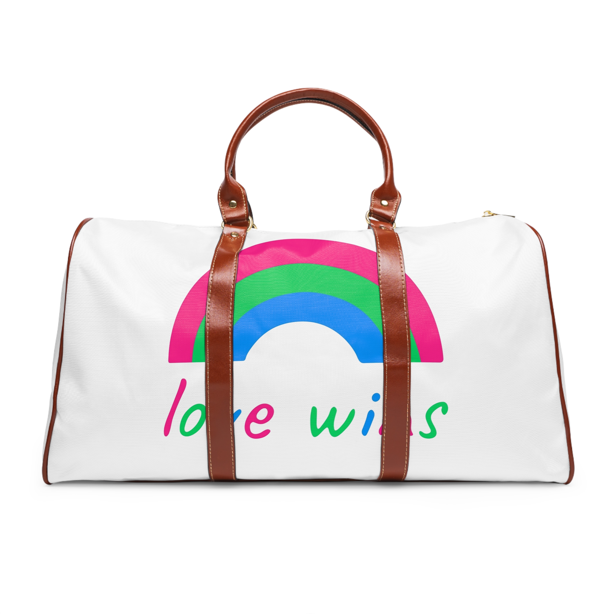 Colorful Rainbow Shape Polysexual Pride Flag Happy Pride Day Lgbtqia Community Pride Month Vector Hand Drawn Doodle Posters Stickers Logo Cards Waterproof Travel Bag