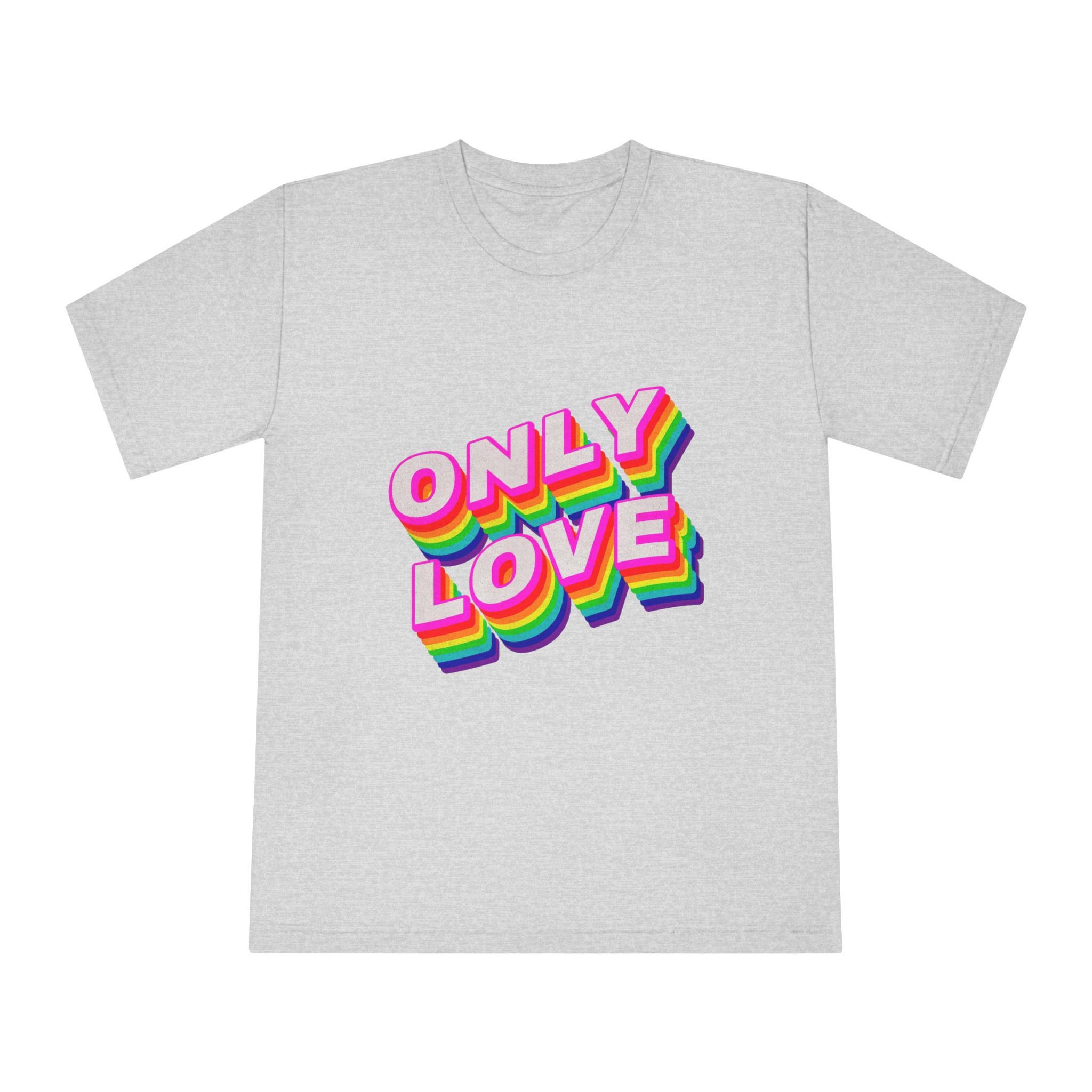 Rainbow Word Only Love Typography Design Element - Unisex Classic Crewneck T Shirt - Image 13