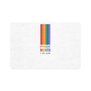 Lgbtq Pride Month Vertical Banner Card Poster Template With Rainbow Gay Parade Celebration Vector Pet Food Mat 12x18