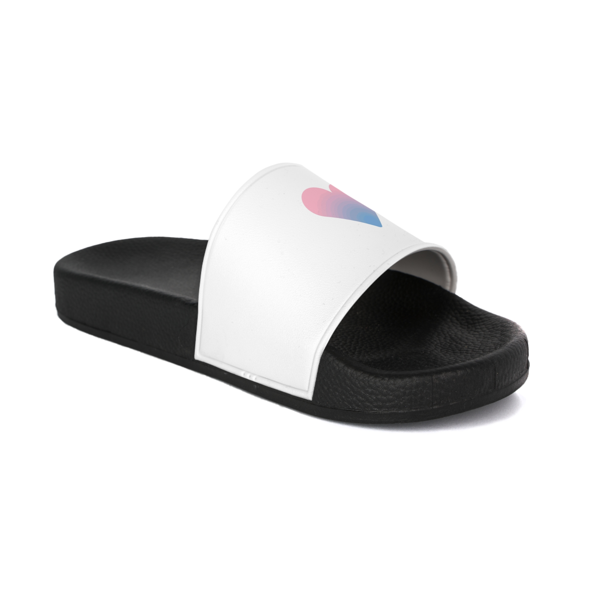 Gradient Heart Symbol Love Affection Mens Slide Sandals - Image 2