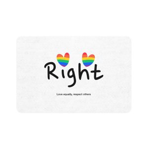 Love Letter Pride Rainbow Lettering Text Writing Pattern Freedom Love Heart Homo Colors Flag Parade(1) Pet Food Mat 12x18