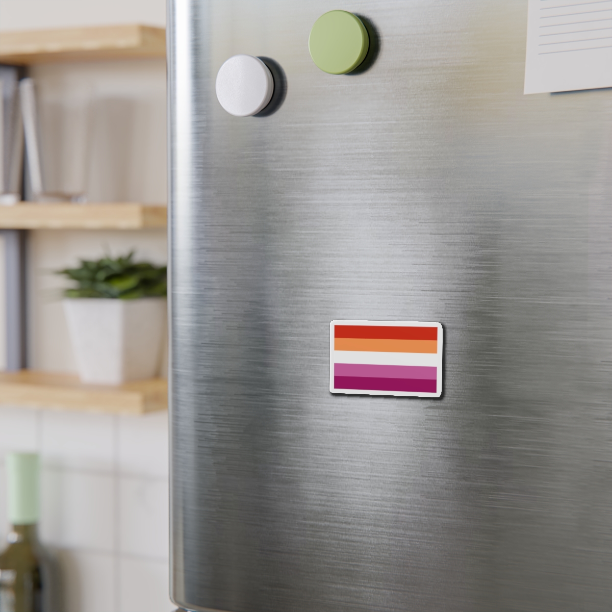 Lesbian Flag Die Cut Magnets - Image 3