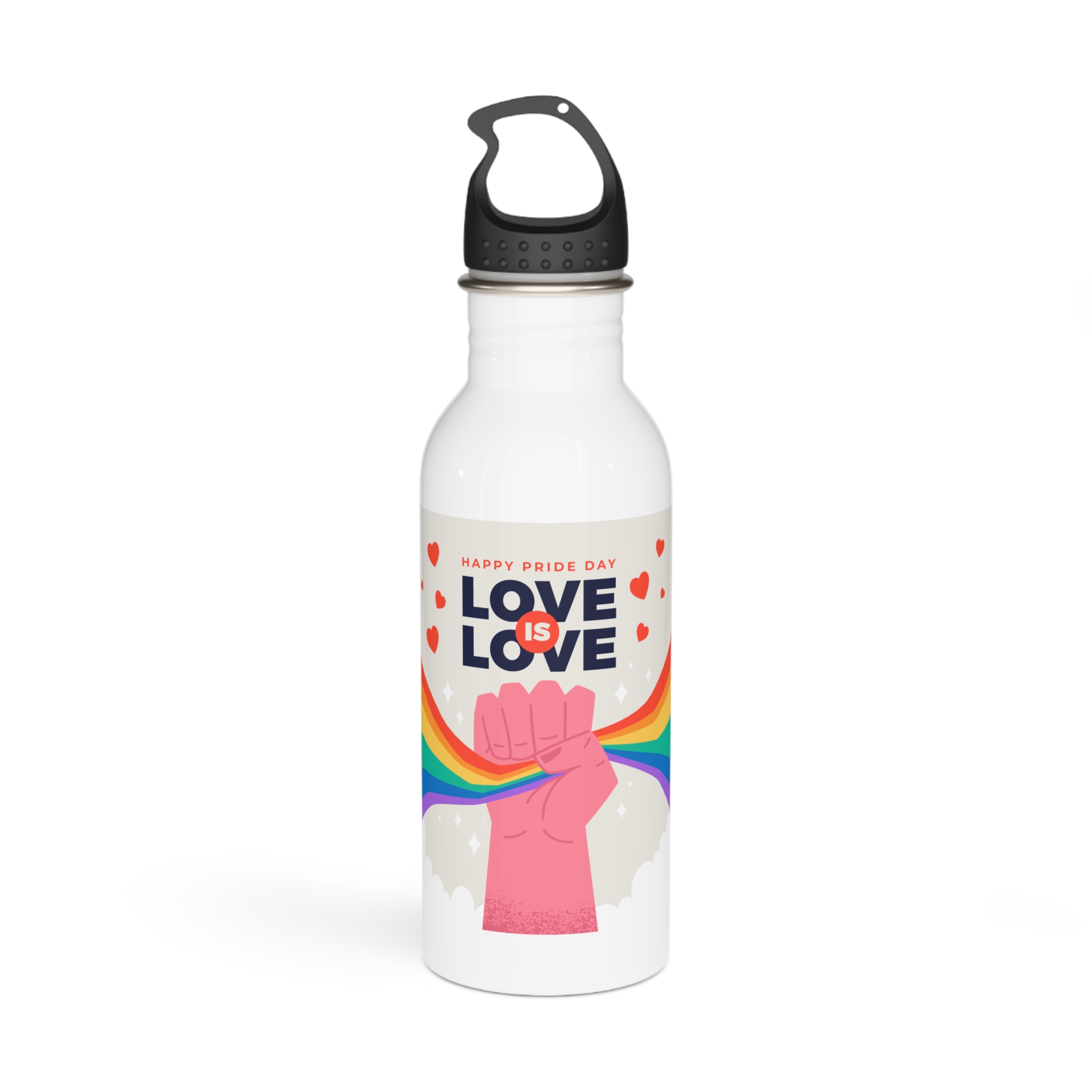 Happy Pride Day Concept Stainless Steel Water Bottle