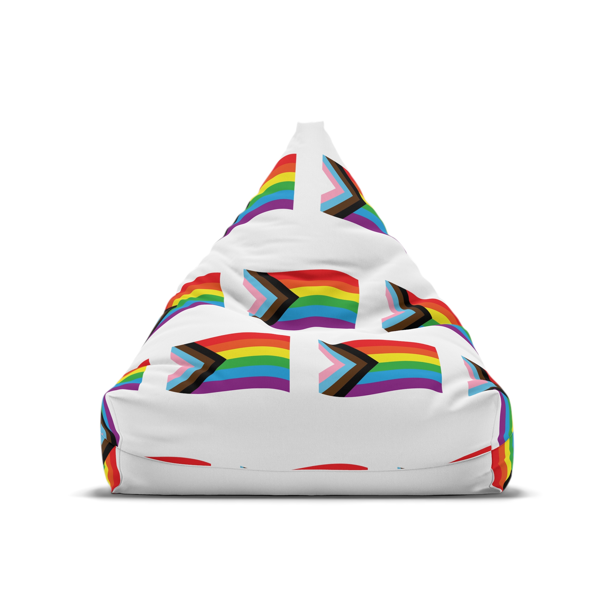 Vector Flat Cartoon New Lgbt Lgbtq Rainbow Flag Bean Bag Chair Cover - Image 5