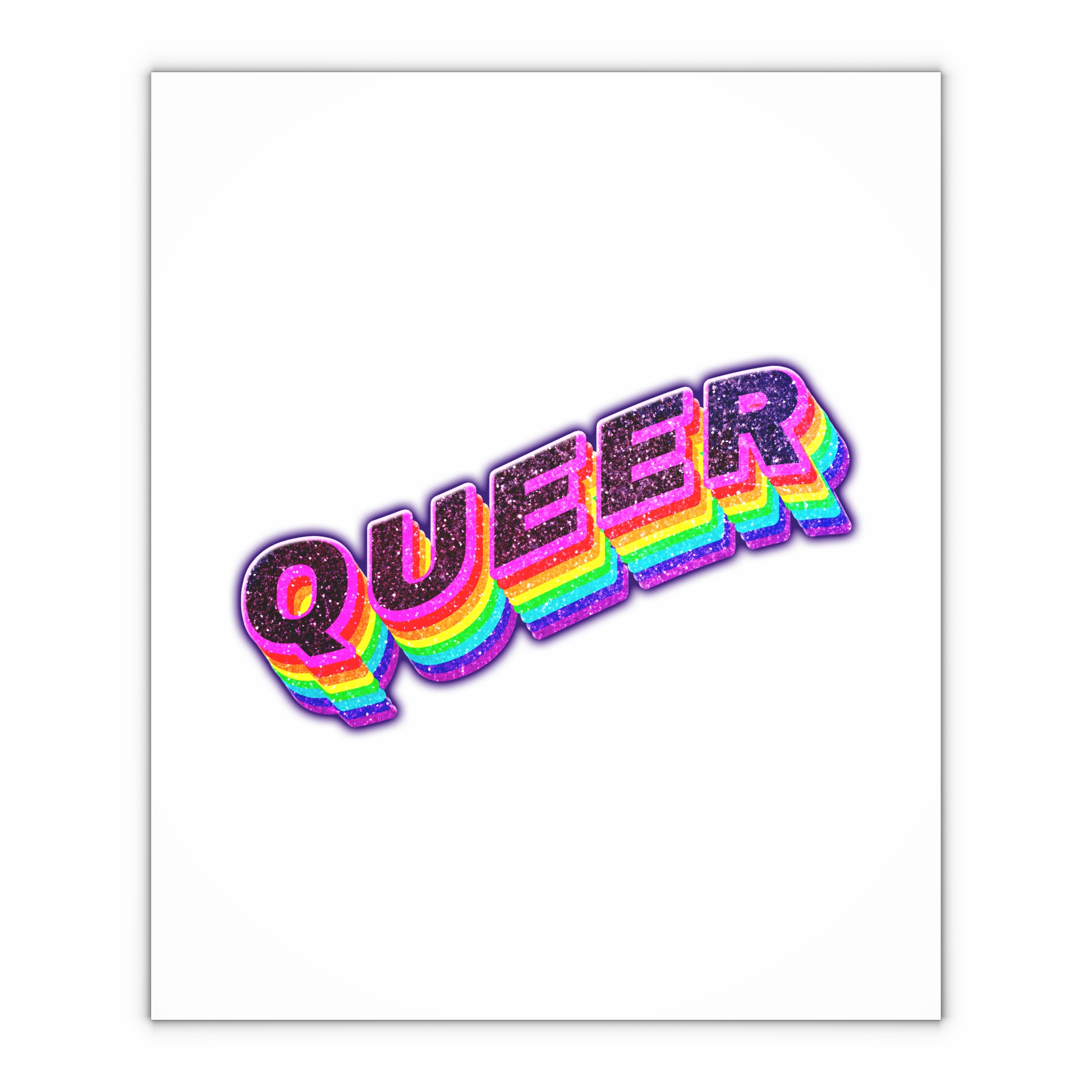 Queer Png Word Rainbow Typography Gift Wrapping Paper Sheets 1pc - Image 4
