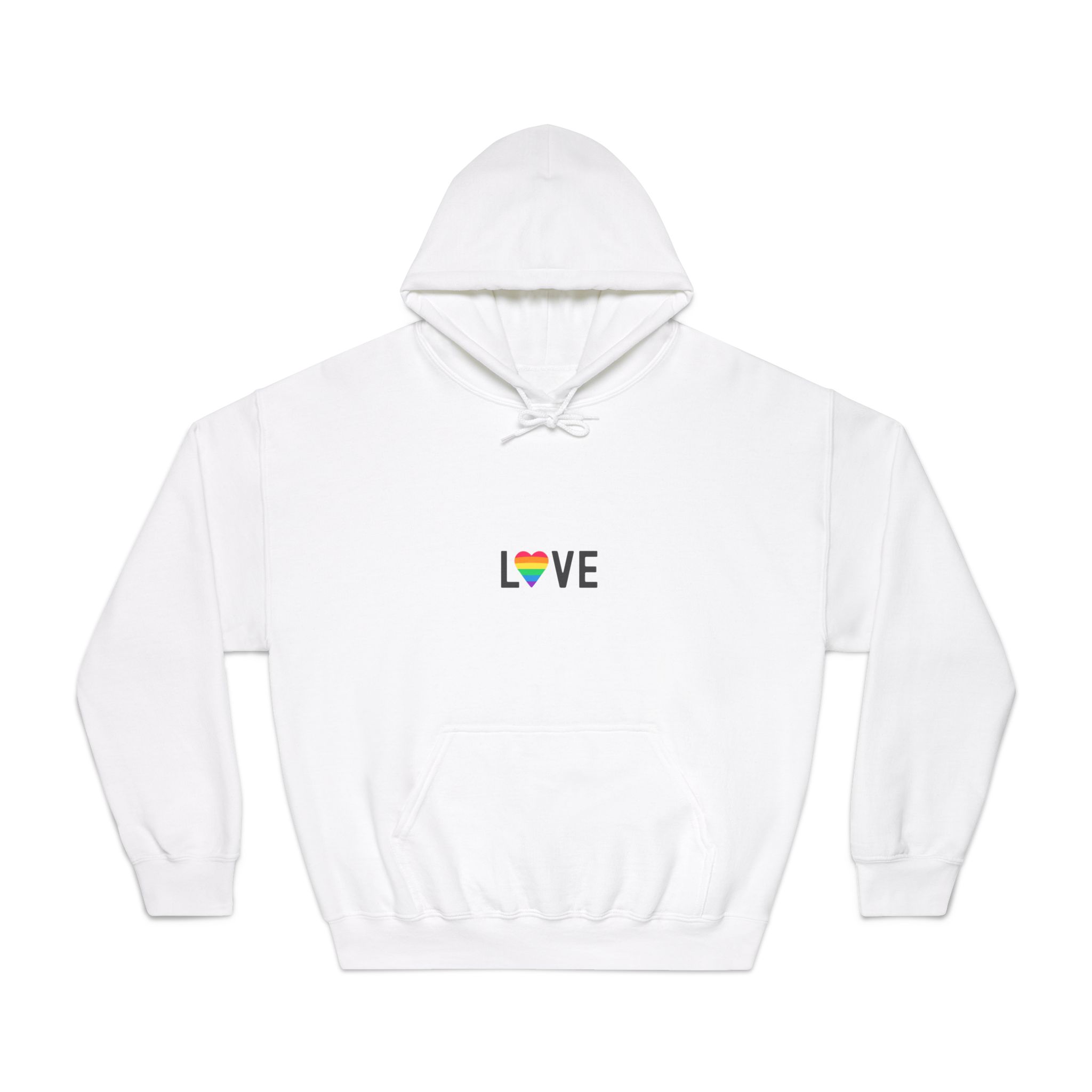 Love Lgbt Rainbow Heart Diversity Love Flag Flat Vector Illustration Unisex Dryblend Hooded Sweatshirt