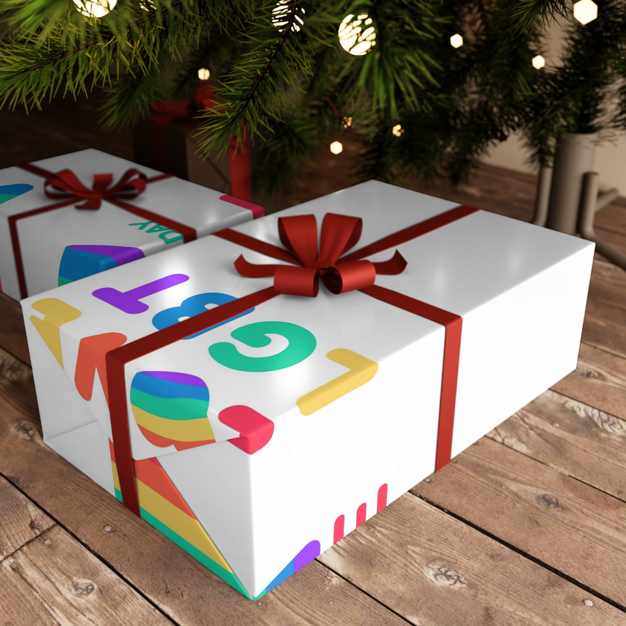 Pride Day Label Collection Theme Gift Wrapping Paper Sheets 1pc - Image 3