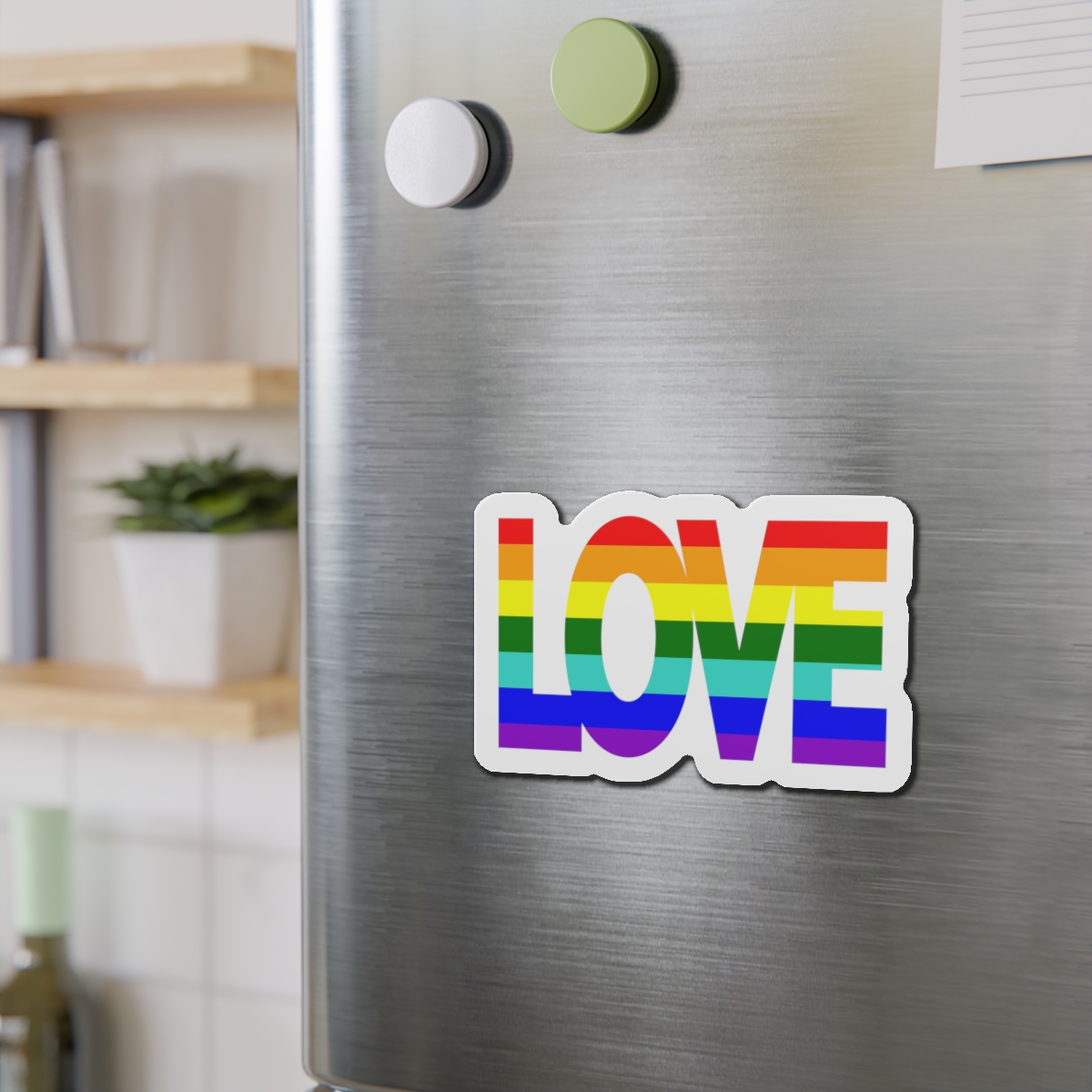 Lgbt Pride Flag Rainbow Flag Background Multicolored Peace Flag Movement Original Colors Symbol Die Cut Magnets - Image 12