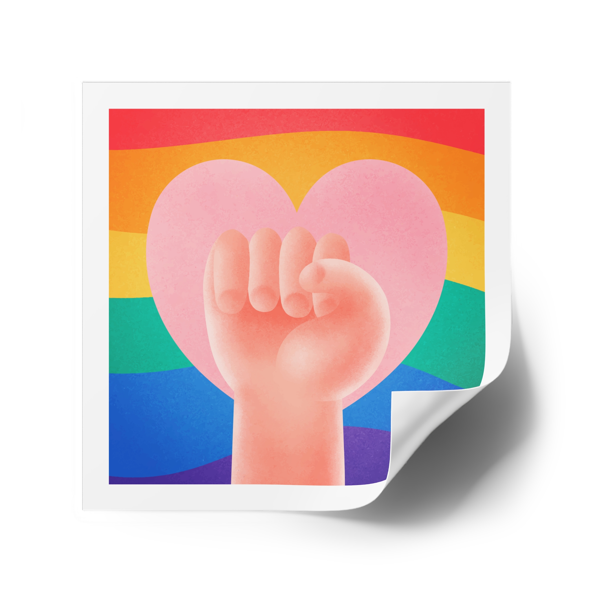 Pride Day Concept 2 Laminate Stickers Square - Image 74