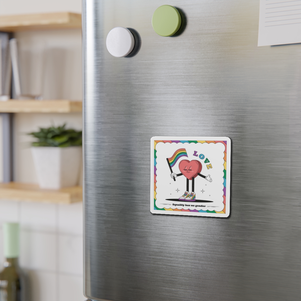 Hand Drawn Illustration Pride Month Celebration Die Cut Magnets - Image 6