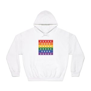 Lgbt Pride Month June Lesbian Gay Bisexual Transgender Lgbtq Flag Rainbow Vector(4) Unisex Dryblend Hooded Sweatshirt