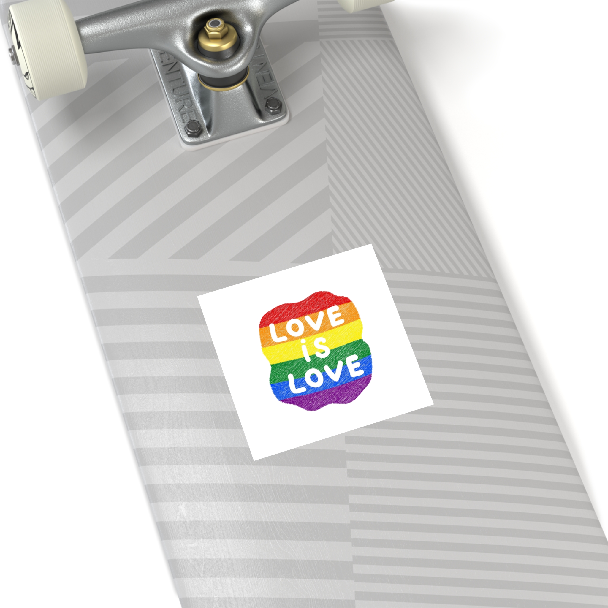 Love Is Love Lgbtq Pride Rainbow Poster Slogan Laminate Stickers Square - Image 20