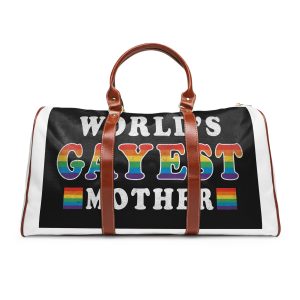 Mother Day Pride Rainbow Typography Vector Premium T Shirt(1) Waterproof Travel Bag