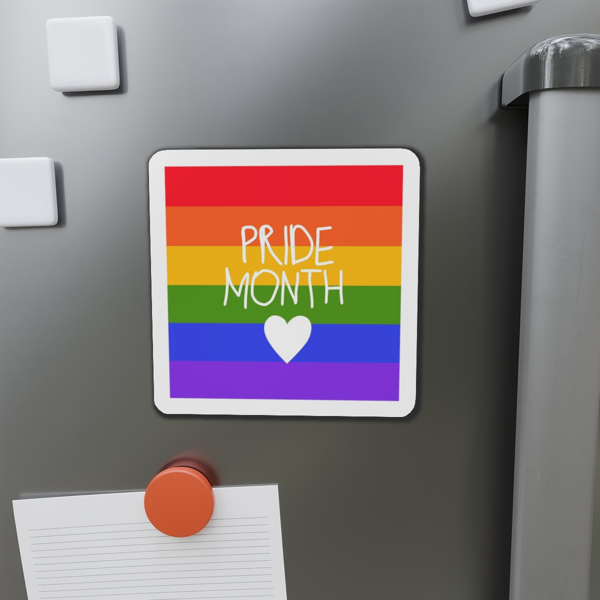 Cute Simple Banner Pride Month Symbols Pride Month With Lgbtq Flag Colours Die Cut Magnets - Image 14
