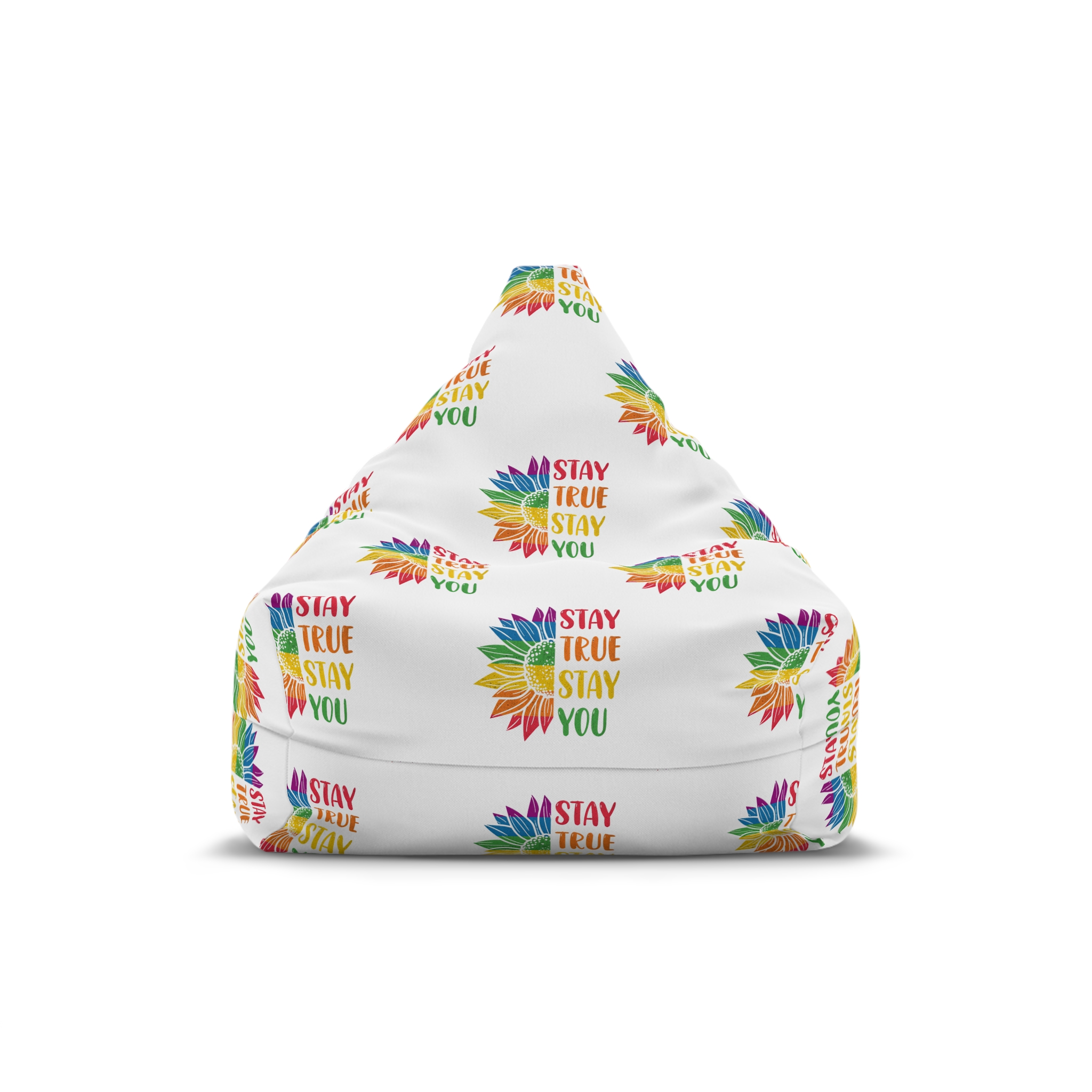Sunflower Pride Rainbow Premium Vector T Shirt Bean Bag Chair Cover