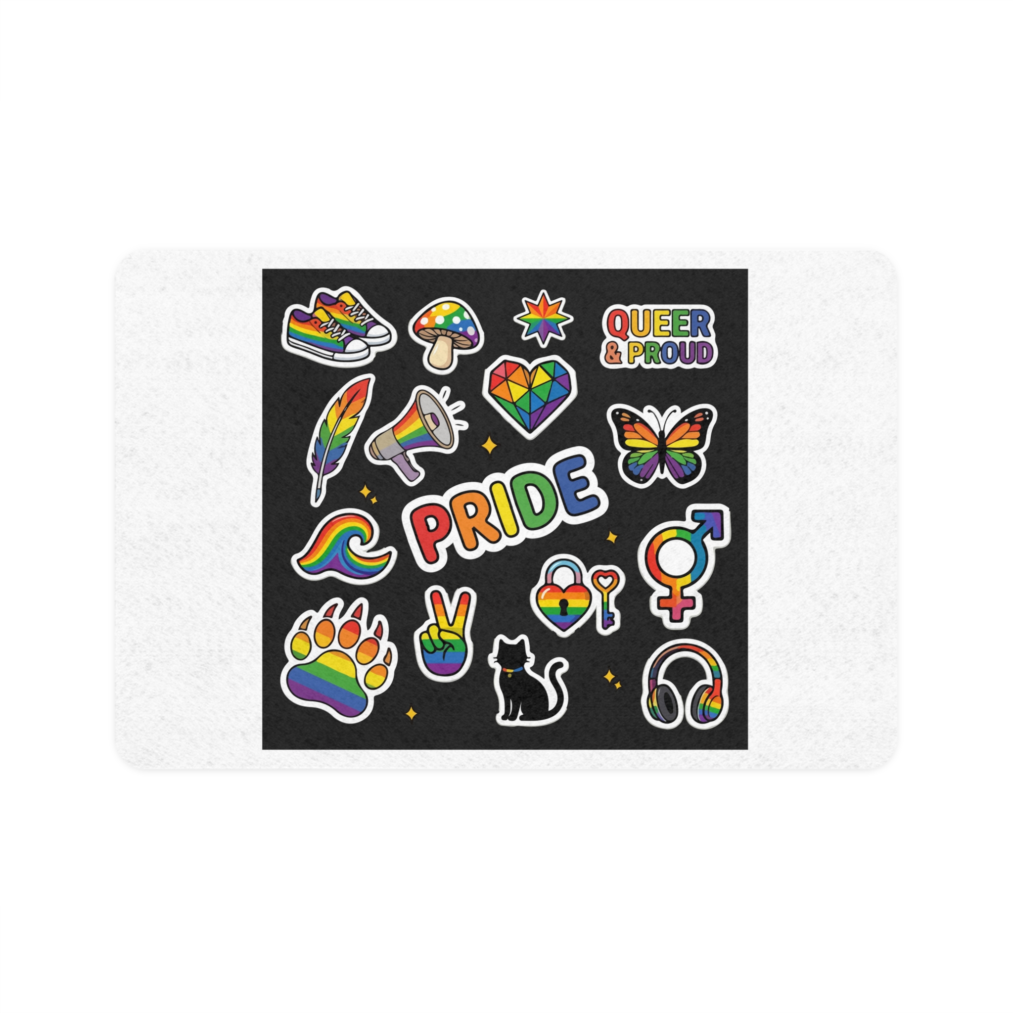 Lesbian Pride Design 33FA23 Pet Food Mat 12x18