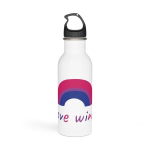 Colorful Rainbow Shape Bisexual Pride Flag Happy Pride Day Lgbtqia Community Pride Month Vector Hand Drawn Doodle Posters Stickers Logo Cards Stainless Steel Water Bottle