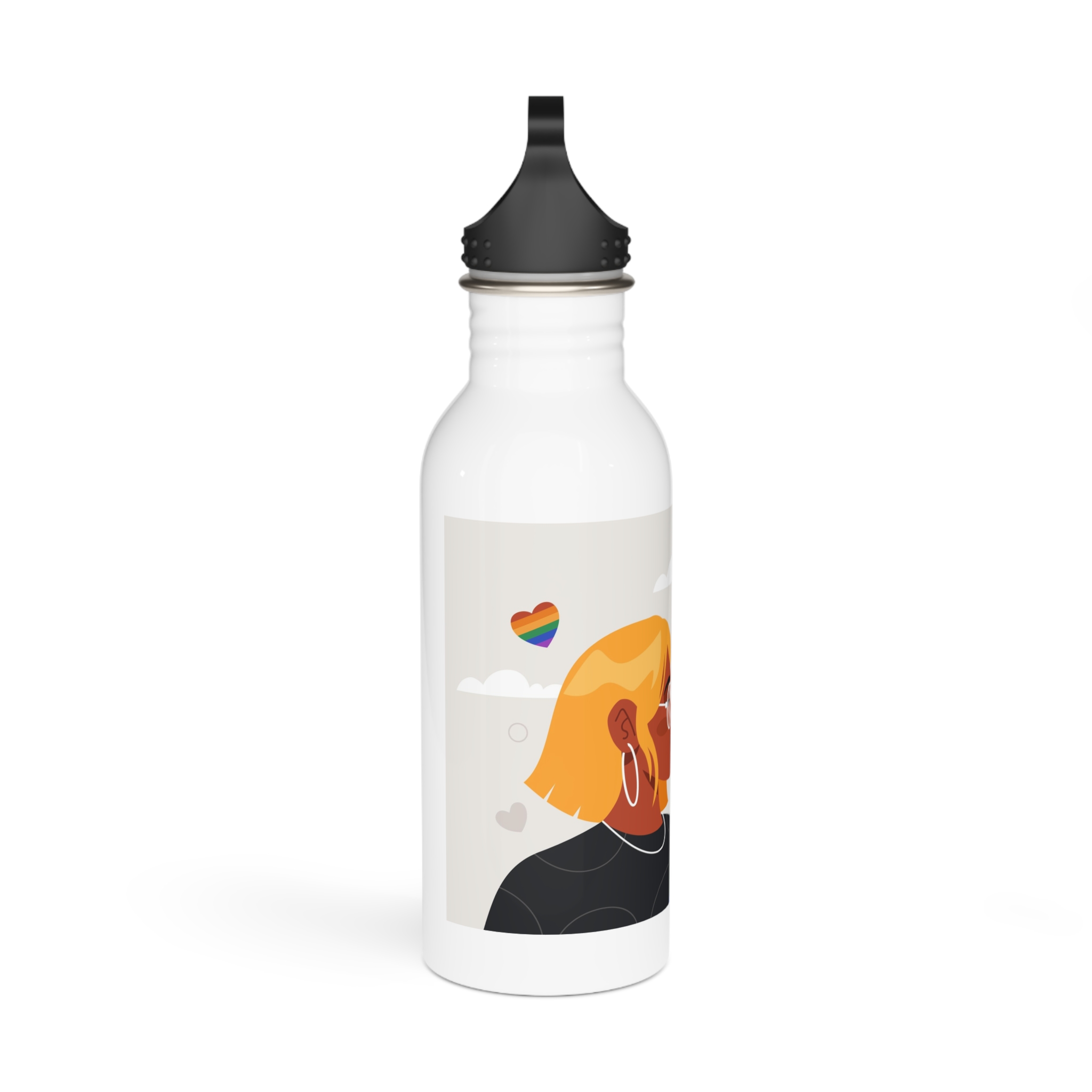 Lesbian Pride Design 2D6E22 Stainless Steel Water Bottle - Image 2