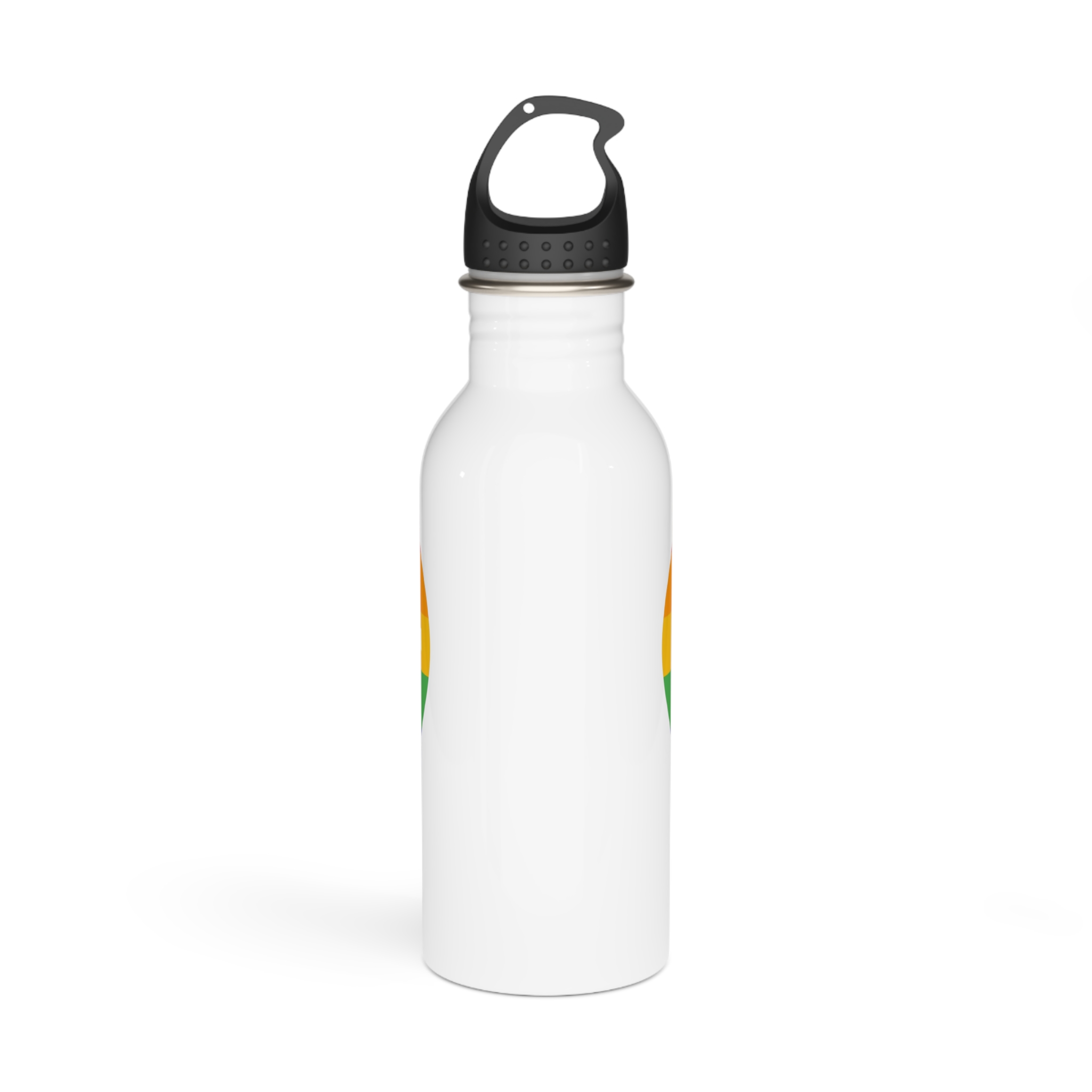 Lgbt Rainbow Colors Heart Mark Lgbt Letters Stainless Steel Water Bottle - Image 3