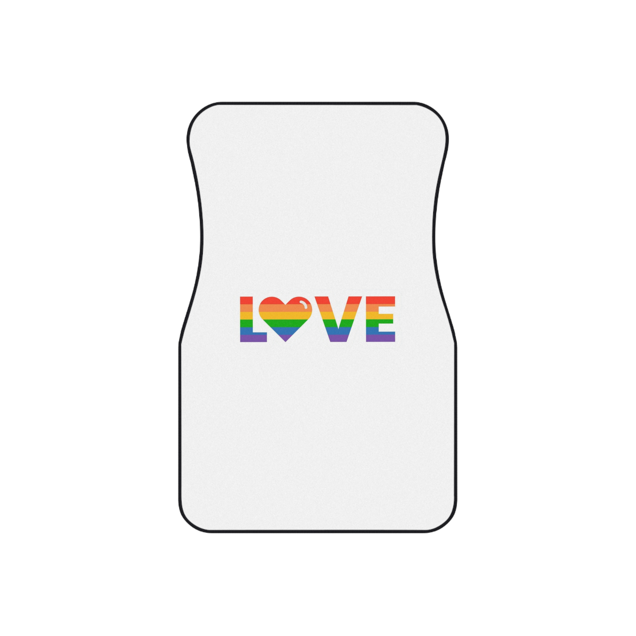 Vector Flat Pride Month Labels White Car Mats Set Of 4 - Image 2