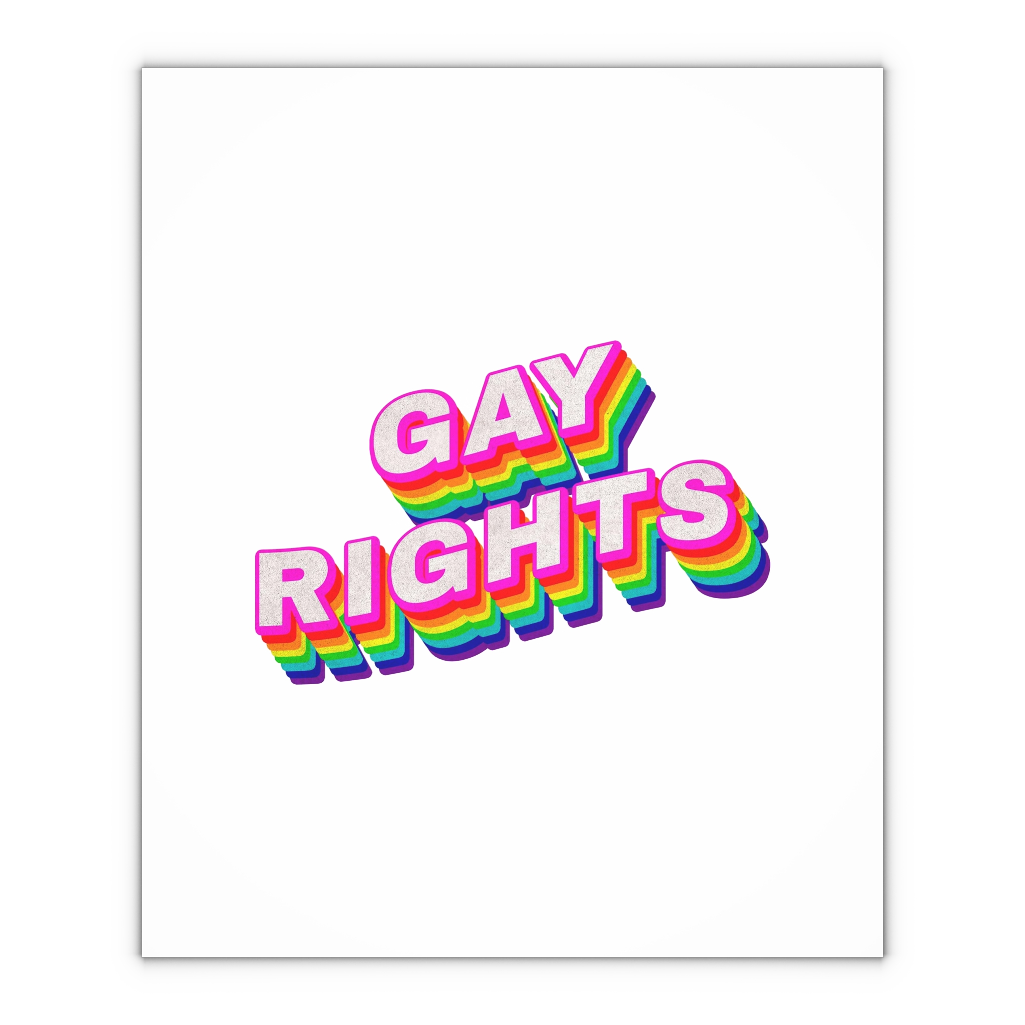 Rainbow Word Gay Rights Typography Design Element Gift Wrapping Paper Sheets 1pc - Image 4