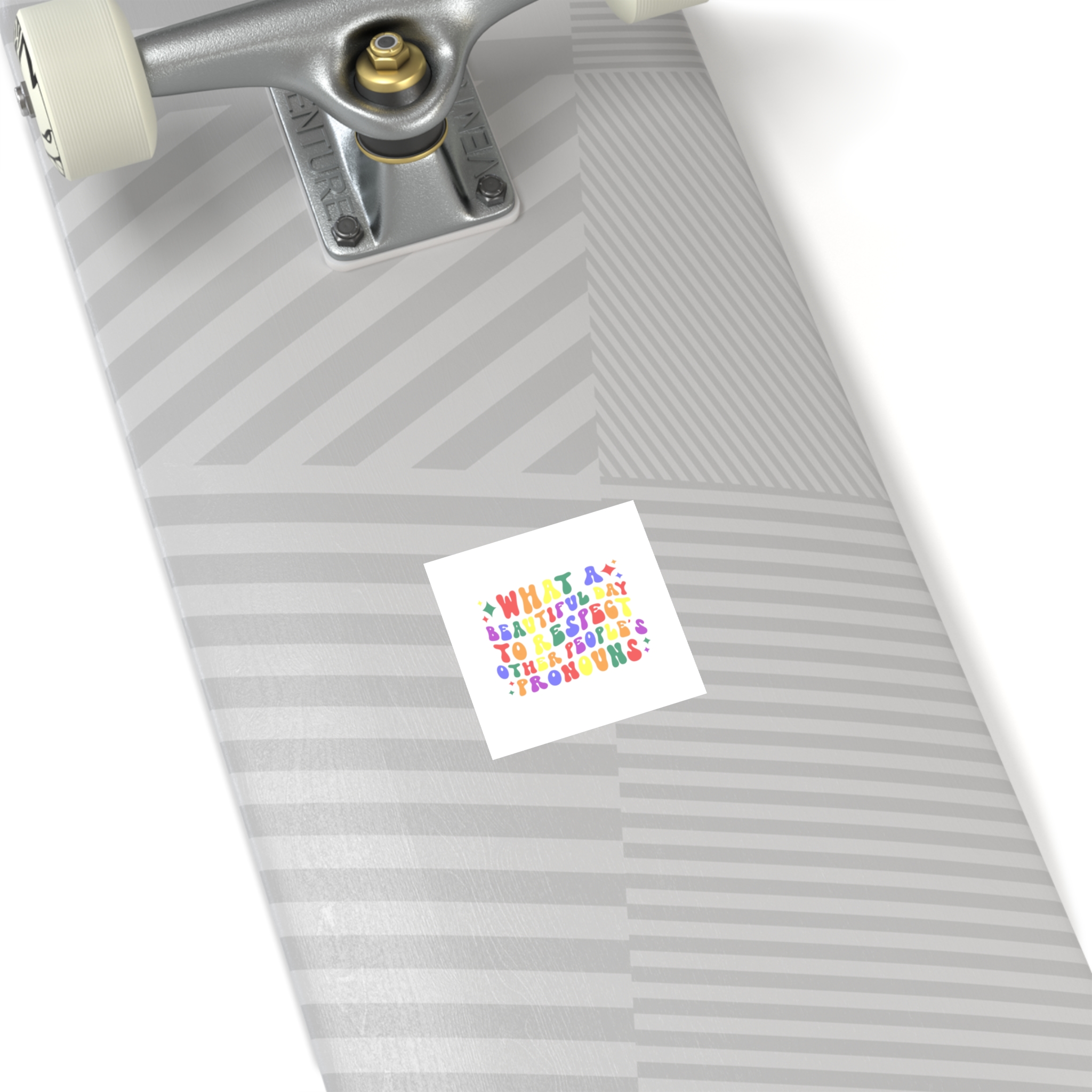 Pride Lgbt Gay Retro Tshirt Design(1) Laminate Stickers Square - Image 4