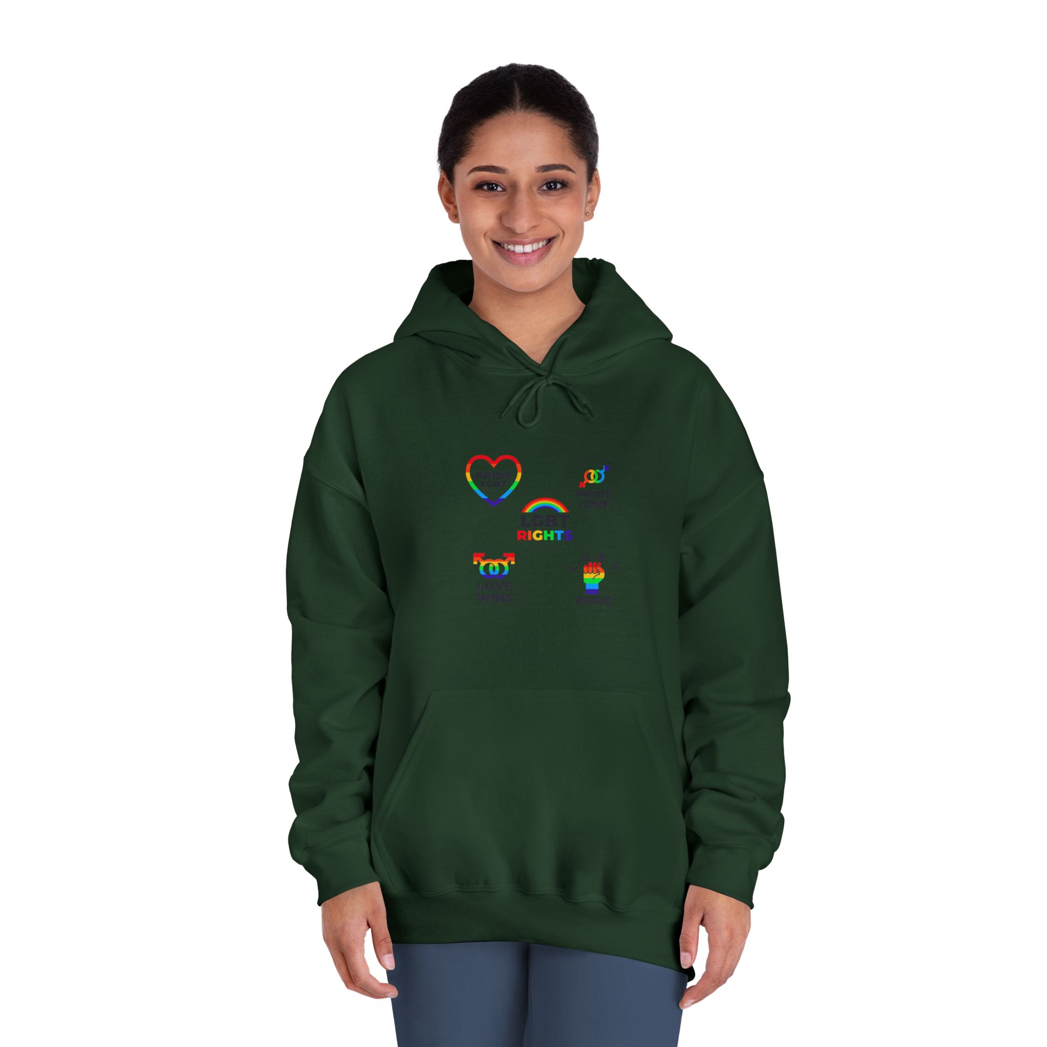 Pride Day Badges Collection Unisex Dryblend Hooded Sweatshirt - Image 24