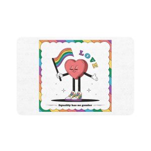 Hand Drawn Illustration Pride Month Celebration Pet Food Mat 12x18