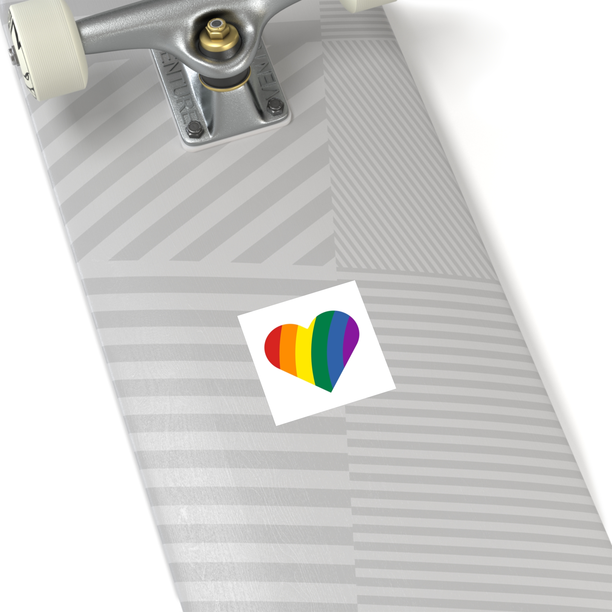 Minimalist Pride Heart Filled With Rainbow Colors Laminate Stickers Square - Image 16