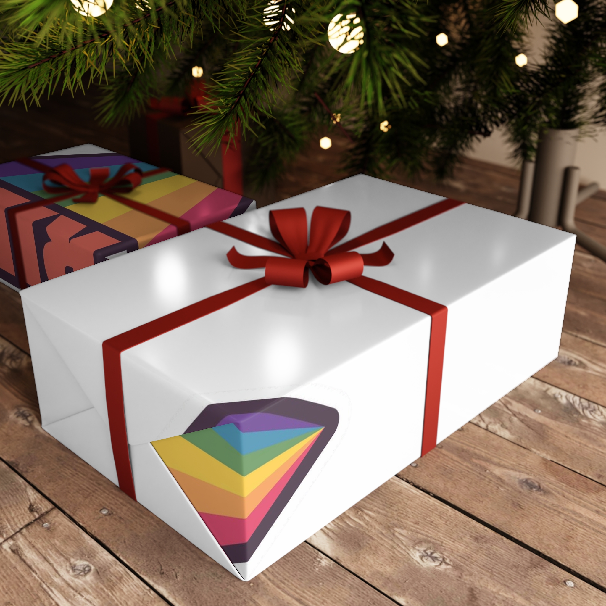 Pride With Rainbow1 Gift Wrapping Paper Sheets 1pc - Image 3