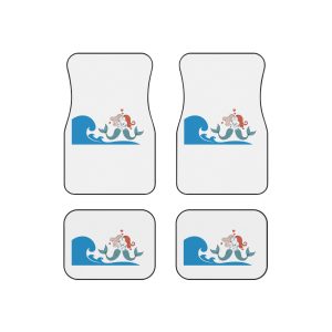 Two Mermaids Love With Hearts Their Heads Car Mats Set Of 4