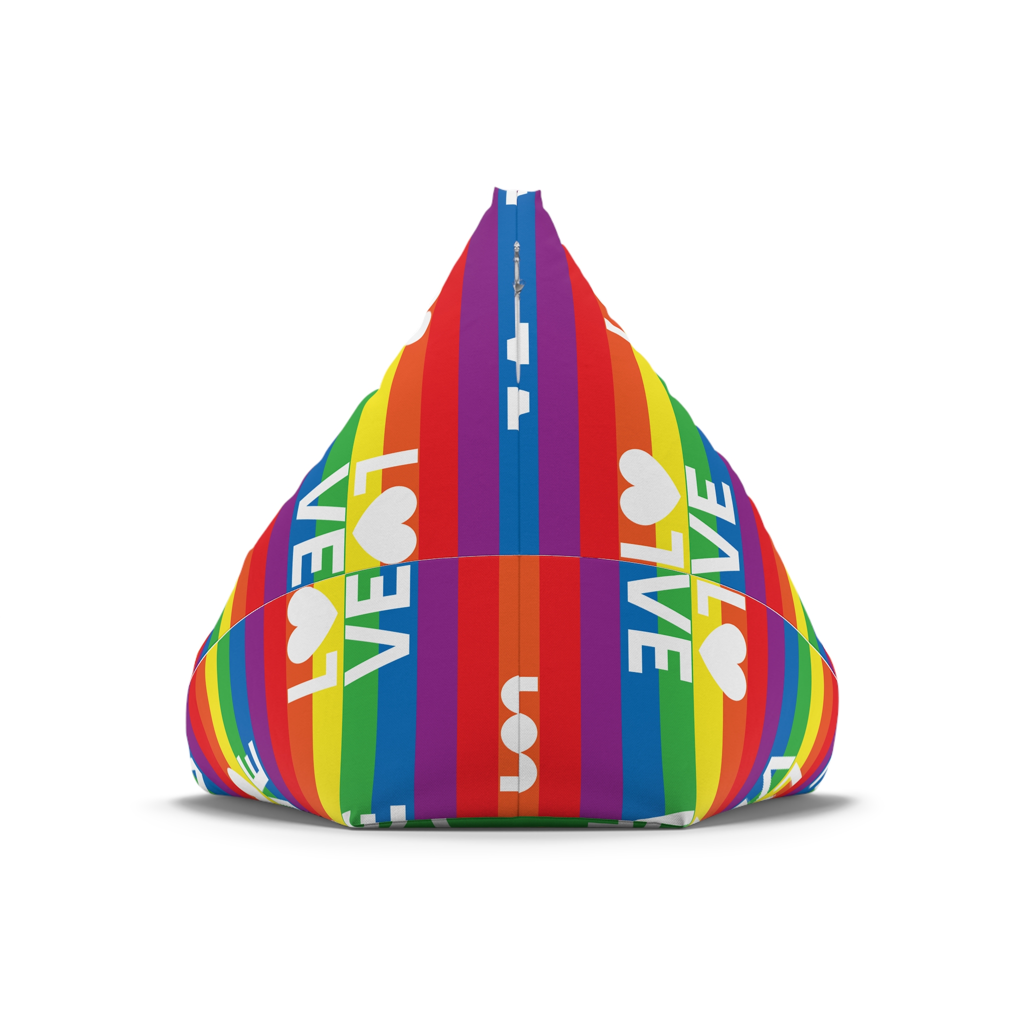 Love Lgbt Heart Squere White Bean Bag Chair Cover - Image 6