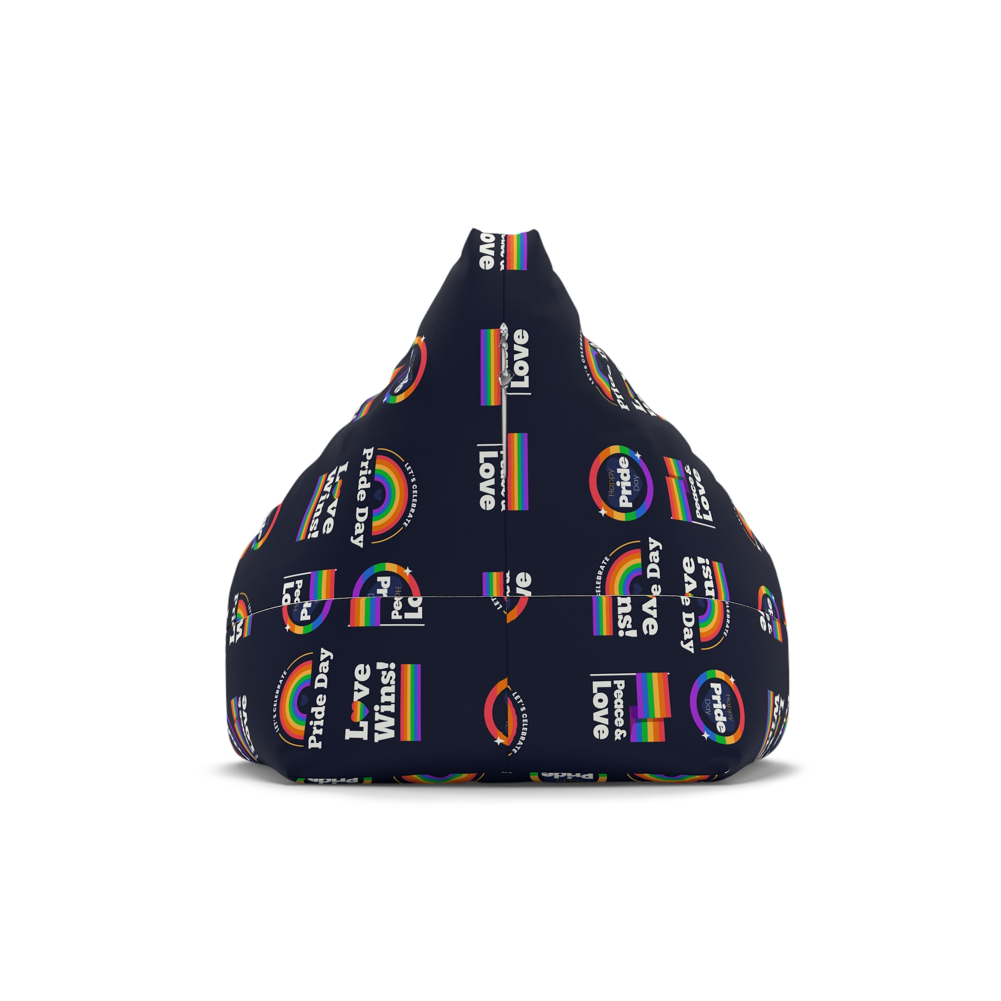 Flat Pride Day Badge Collection 2 Bean Bag Chair Cover - Image 2