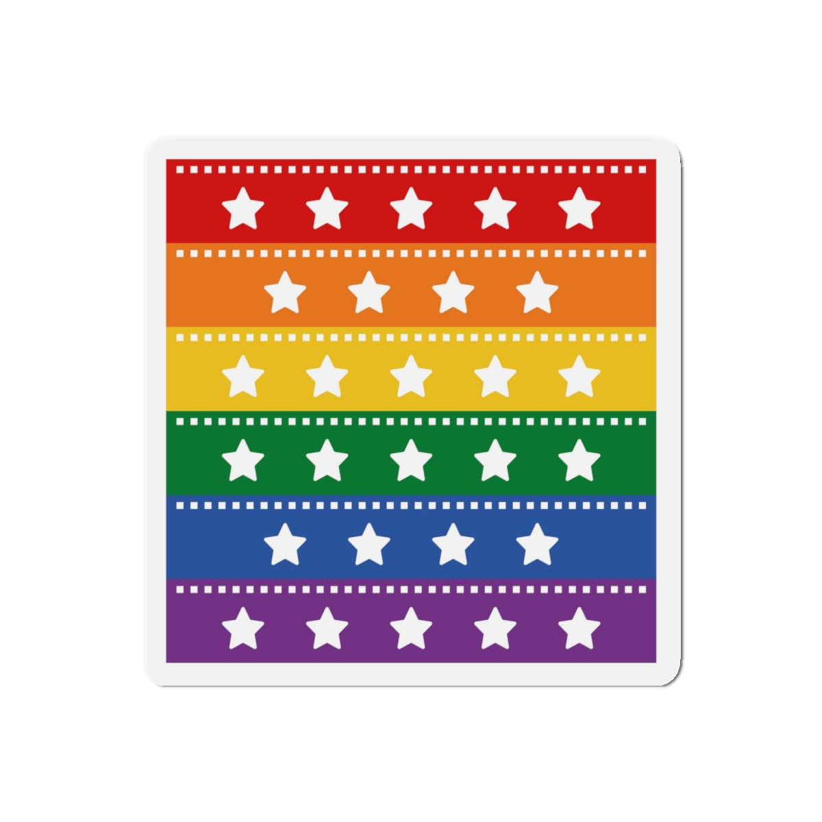 Lgbt Pride Month June Lesbian Gay Bisexual Transgender Lgbtq Flag Rainbow Vector(4) Die Cut Magnets - Image 7