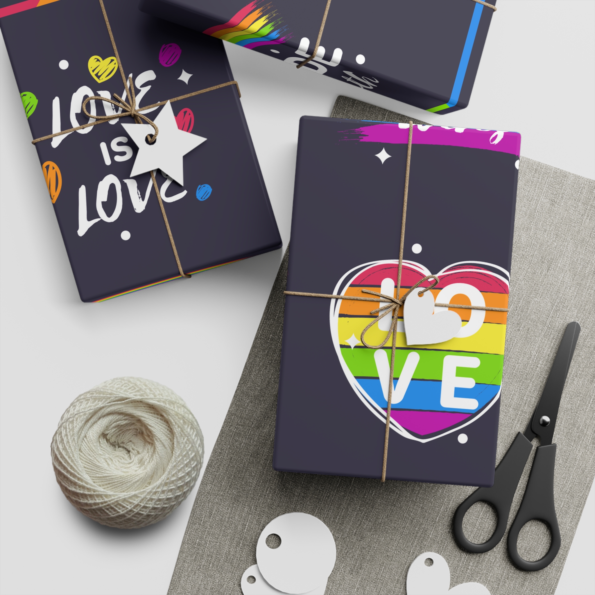 Pride Day Badges Set Gift Wrapping Paper Sheets 1pc - Image 2