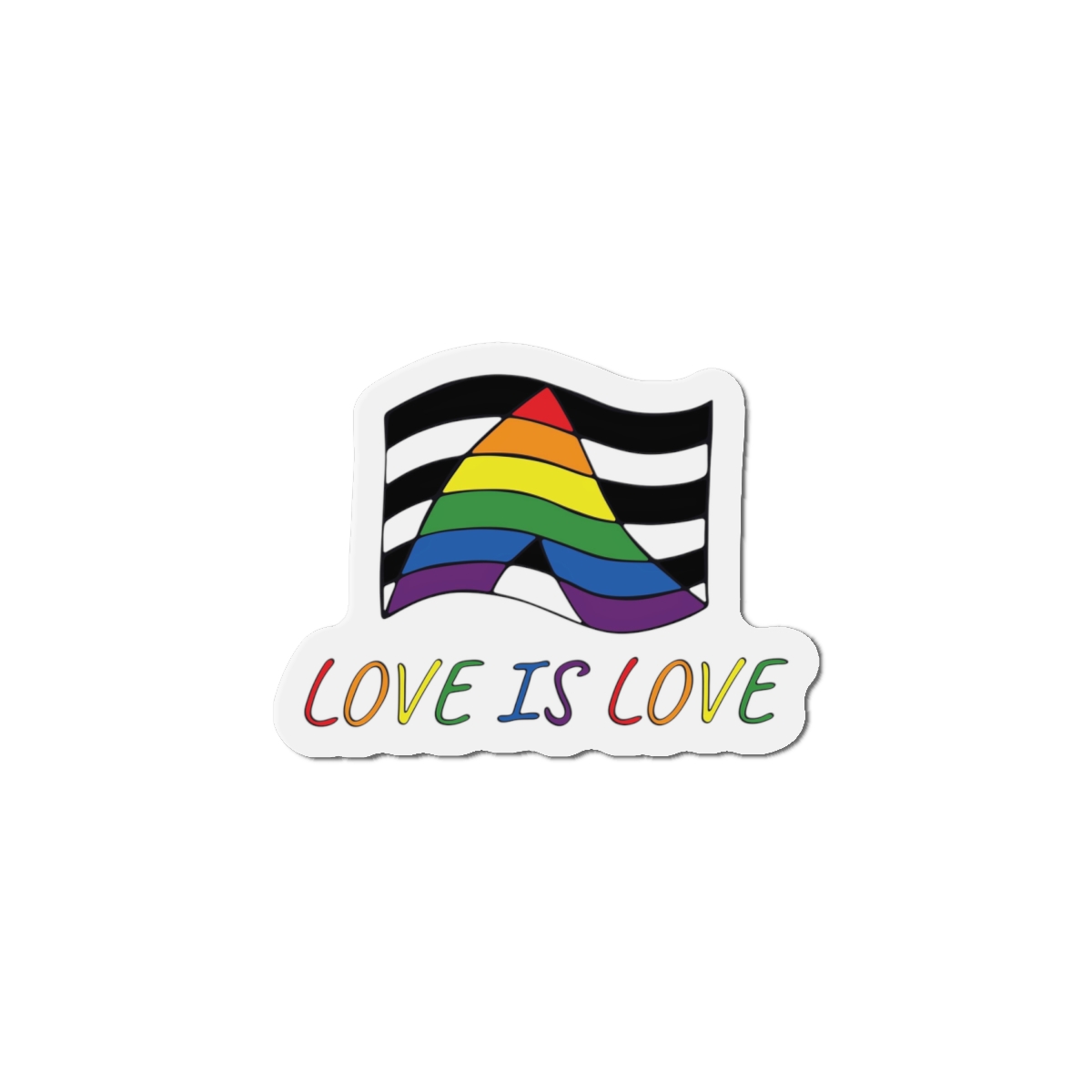 Colorful Straight Ally Pride Flag Happy Pride Day Lgbtq Community Pride Month Vector Hand Drawn Doodle Posters Stickers Logo Cards Die Cut Magnets - Image 13