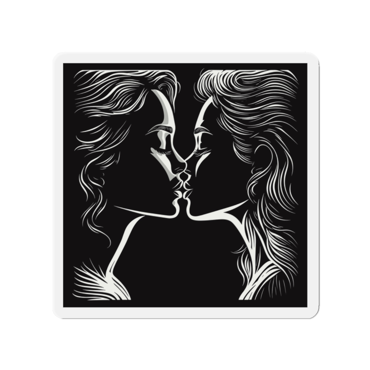 Lesbian Pride Design 33F9F0 Die Cut Magnets