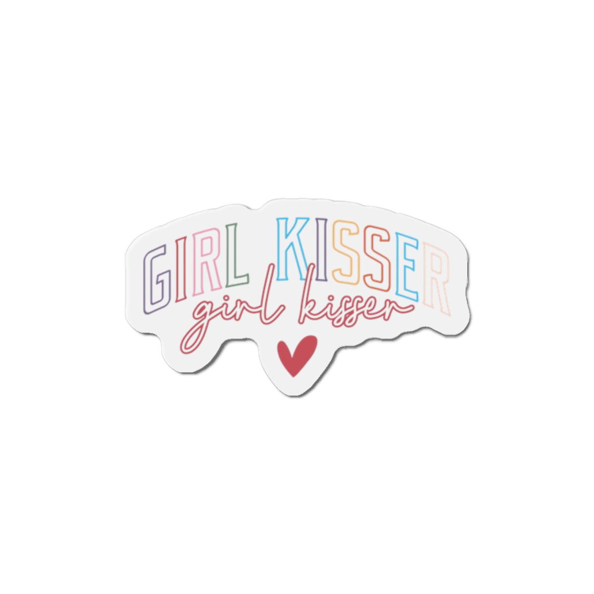 Girl Kisser Die Cut Magnets