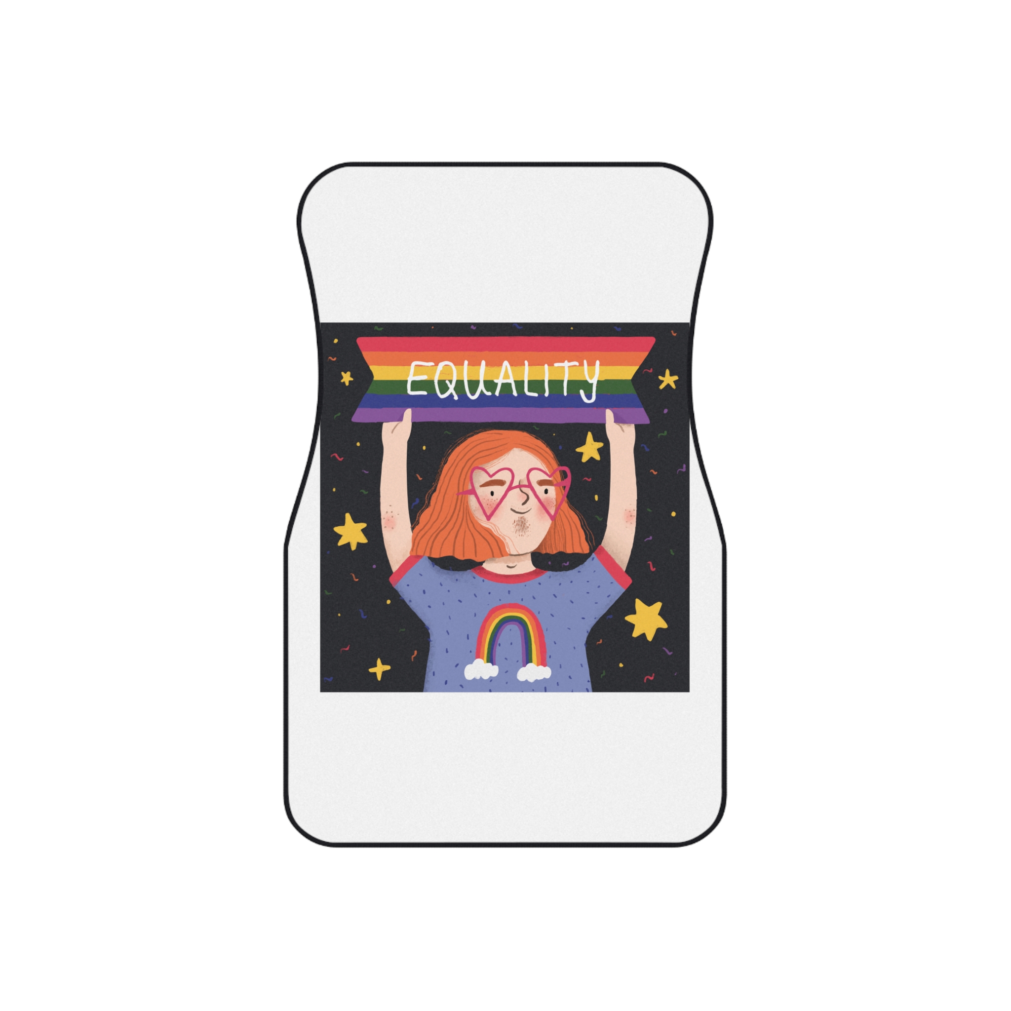 Pride Day Concept Equality Message Car Mats Set Of 4 - Image 2