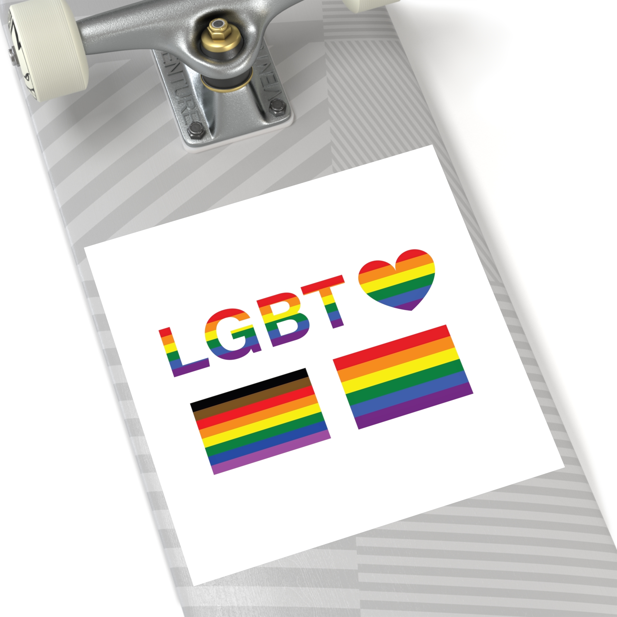 Lgbt Word Text Letter With Heart Rainbow Color Flag Isolated White Background Vector Illustrati Laminate Stickers Square - Image 60